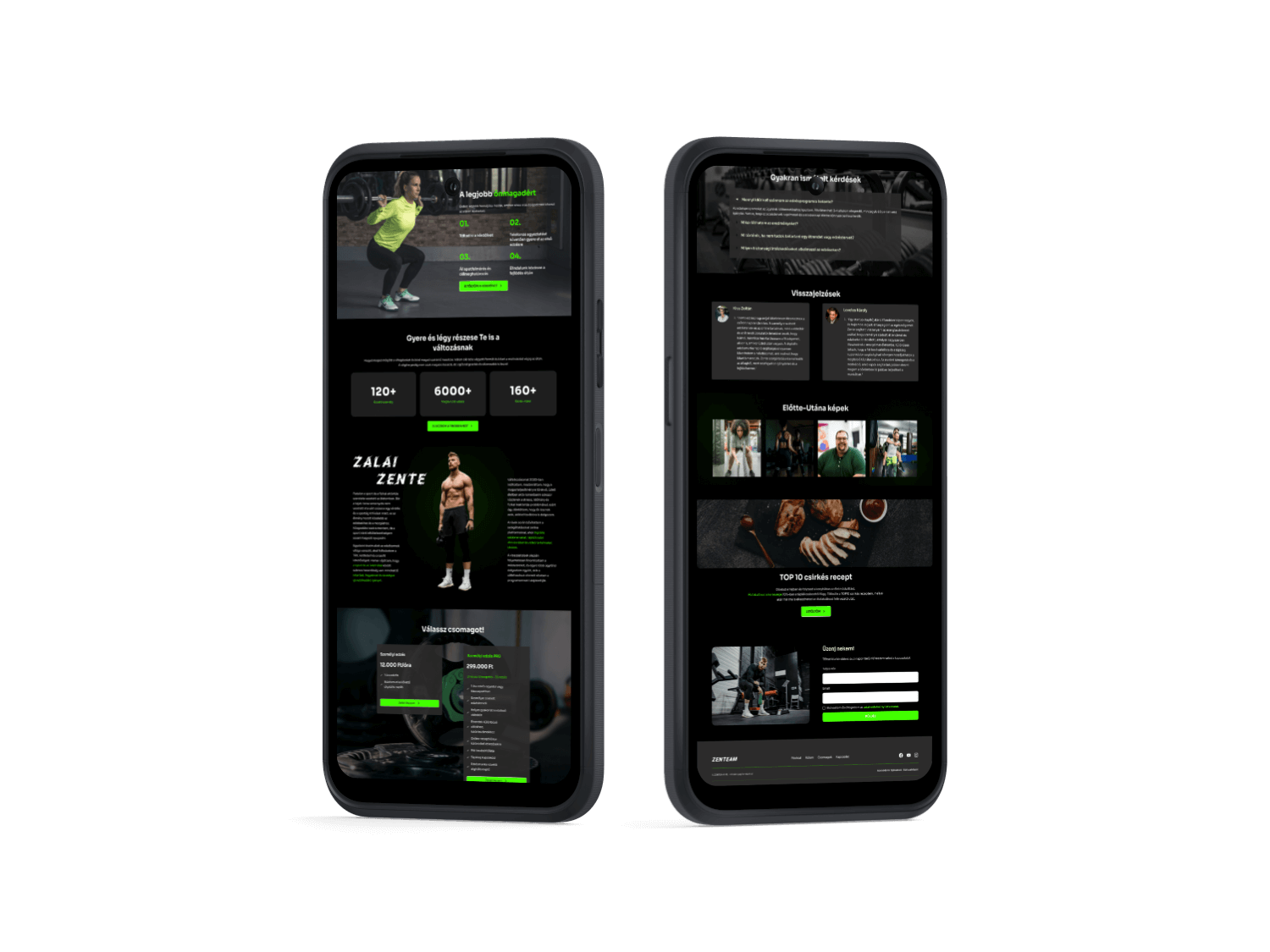 Zenteam mobil reszponzív